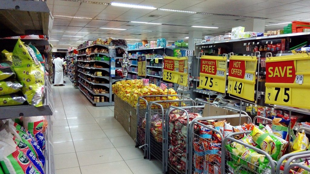 supermarket, shopping, sales